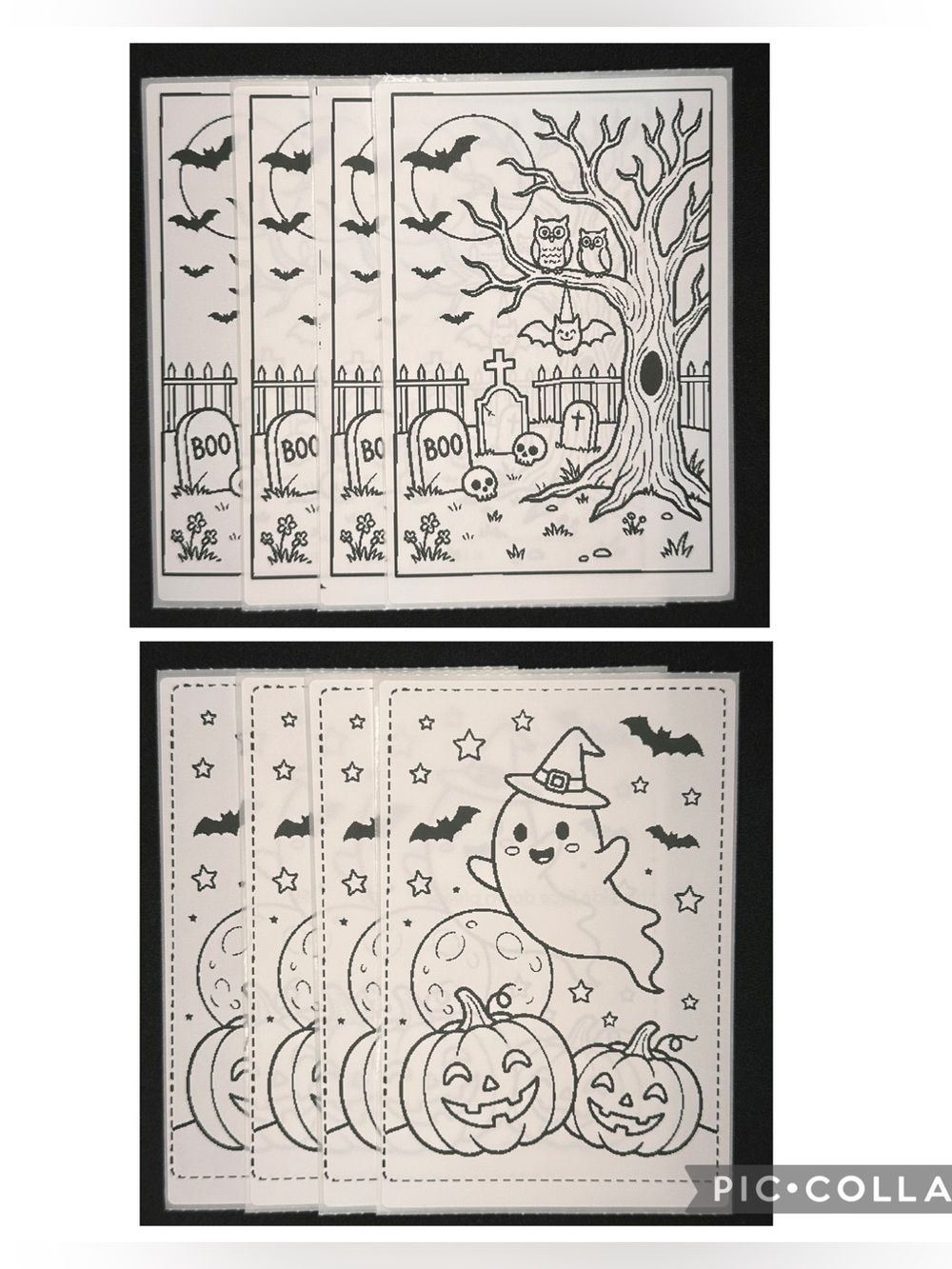 🎃 8 Pc 4x6 Spooky Halloween Thermal Sticker Sheet Pack Craft Set